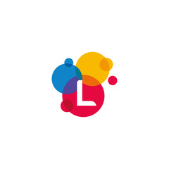 illustration vector graphic logo innovation tech in letter L.