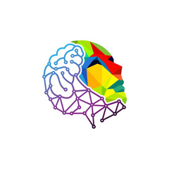 head and brain logo template