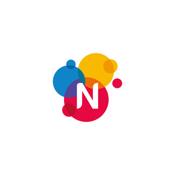 illustration vector graphic logo innovation tech in letter N