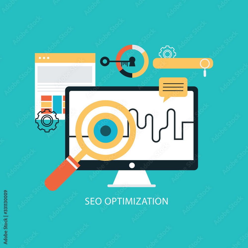 Poster seo search engine optimization concepts