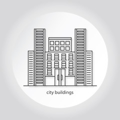 City Buildings Outline icon