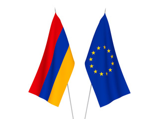 European Union and Armenia flags
