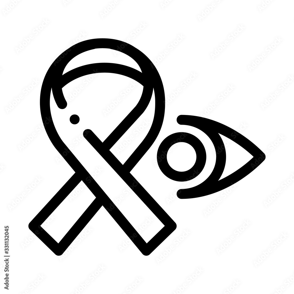 Sticker national glaucoma awareness icon vector. outline national glaucoma awareness sign. isolated contour 