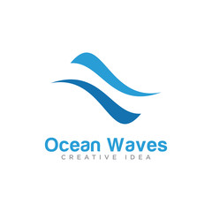 Waves Logo Icon Design Vector