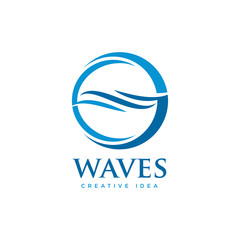 Waves Logo Icon Design Vector