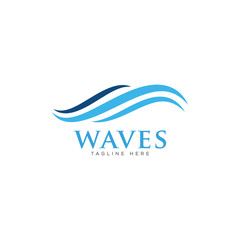 Waves Logo Icon Design Vector