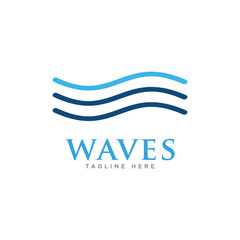 Waves Logo Icon Design Vector