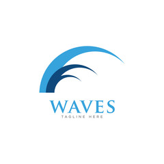 Waves Logo Icon Design Vector