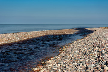 Small river flowing to the Baltic sea.