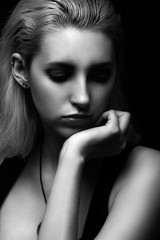 Fototapeta premium sad beautiful woman