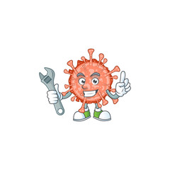 mascot design concept of bulbul coronavirus mechanic