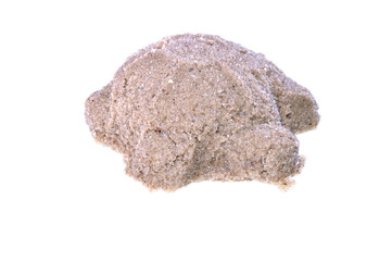 wet sand isolated on white background