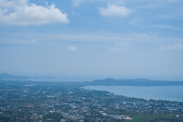 Fototapeta premium Phuket, Thailand. City view. Observation deck for tourists.