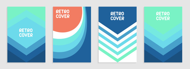 Set of Vintage Cards . Retro Covers, booklets, Placards, Posters, Flyers, Postcards and Banner Designs.