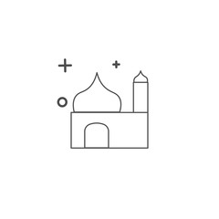 Simple mosque icon template design