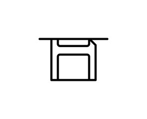 Floppy line icon