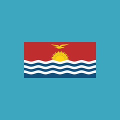 Kiribati flag icon in flat design. Independence day or National day holiday concept.