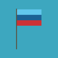Luhansk People's Republic flag icon in flat design. Independence day or National day holiday concept.