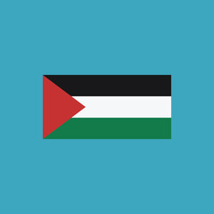 Palestine flag icon in flat design. Independence day or National day holiday concept.