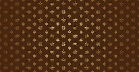 Thai art luxury temple, background pattern decoration for printing, flyers, poster, web, banner, brochure and card concept vector illustration