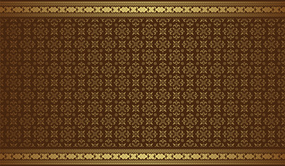 Thai art luxury temple, background pattern decoration for printing, flyers, poster, web, banner, brochure and card concept vector illustration