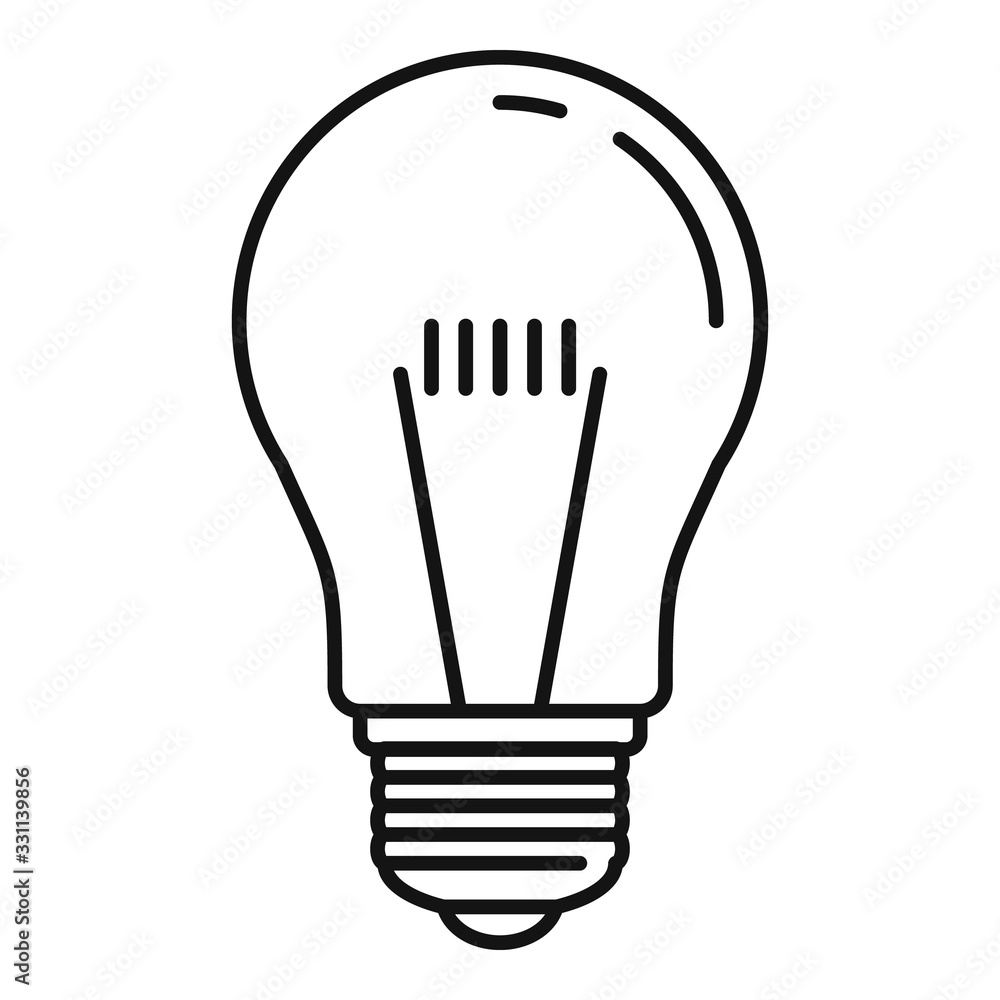 Poster customer idea bulb icon. outline customer idea bulb vector icon for web design isolated on white bac