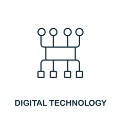 Digital Technology icon from iot collection. Simple line Digital Technology icon for templates, web design and infographics