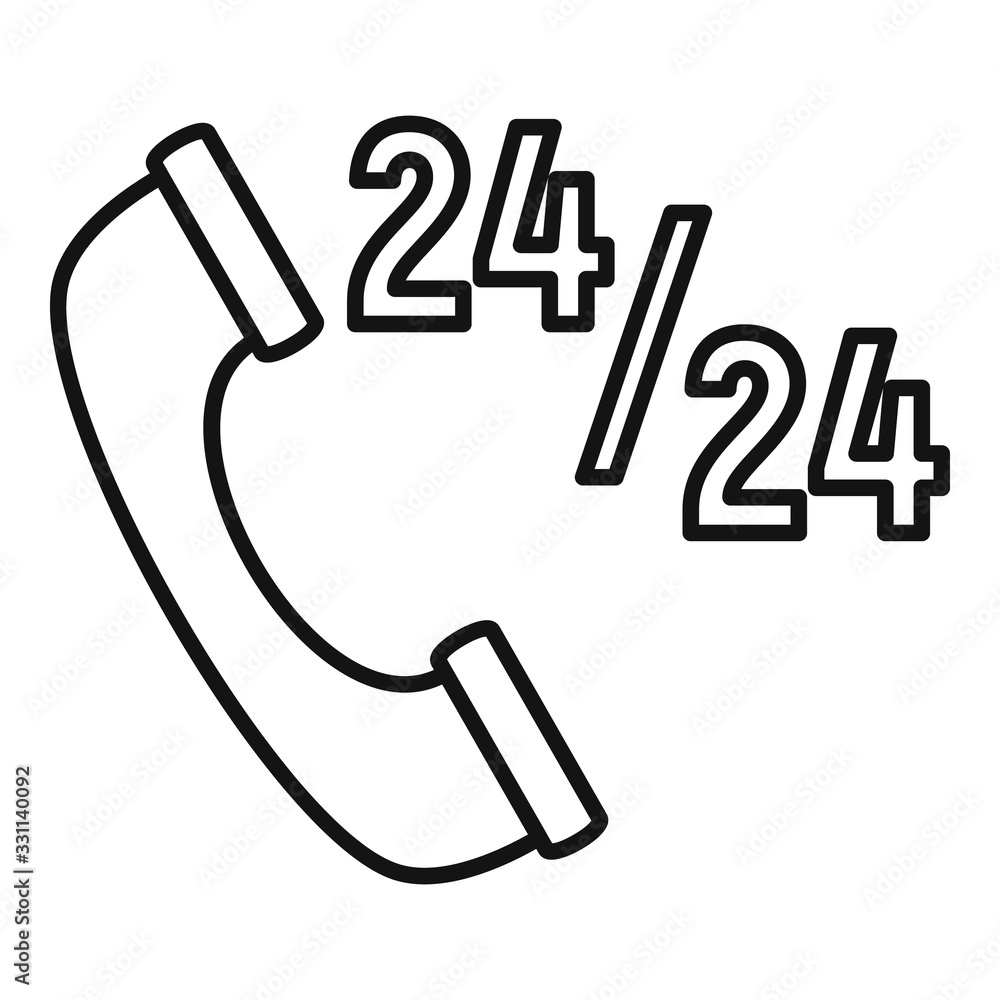 Poster customer call center icon. outline customer call center vector icon for web design isolated on white
