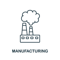 Manufacturing icon from iot collection. Simple line Manufacturing icon for templates, web design and infographics