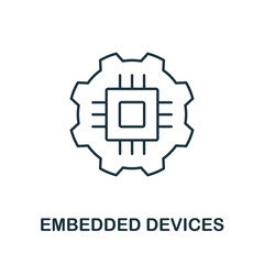 Embedded Devices icon from iot collection. Simple line Embedded Devices icon for templates, web design and infographics