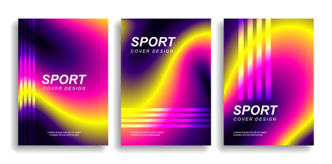 Set of designer covers. Mixed fluid gradient. Vector illustration eps10