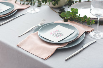 Beautiful table setting for Mother's Day celebration