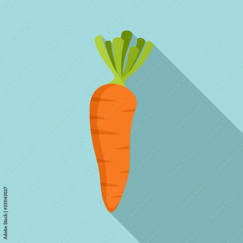 Wall mural carrot icon. flat illustration of carrot vector icon for web design