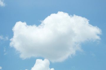 Bright blue sky with white clouds for background or wallpapers