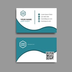 luxury blue smooth businesscard template design