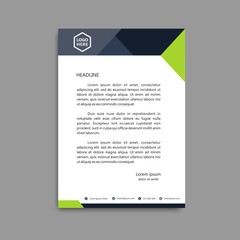 luxury green blue smooth letterhead template design