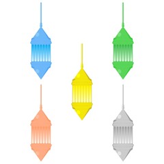 Ramadan Lantern Design in Set for Creative Concept of  Islamic Celebration.