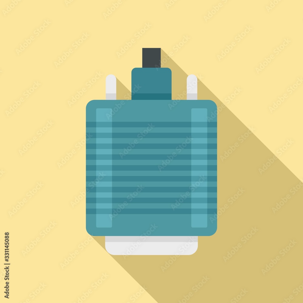 Poster vga adapter icon. flat illustration of vga adapter vector icon for web design