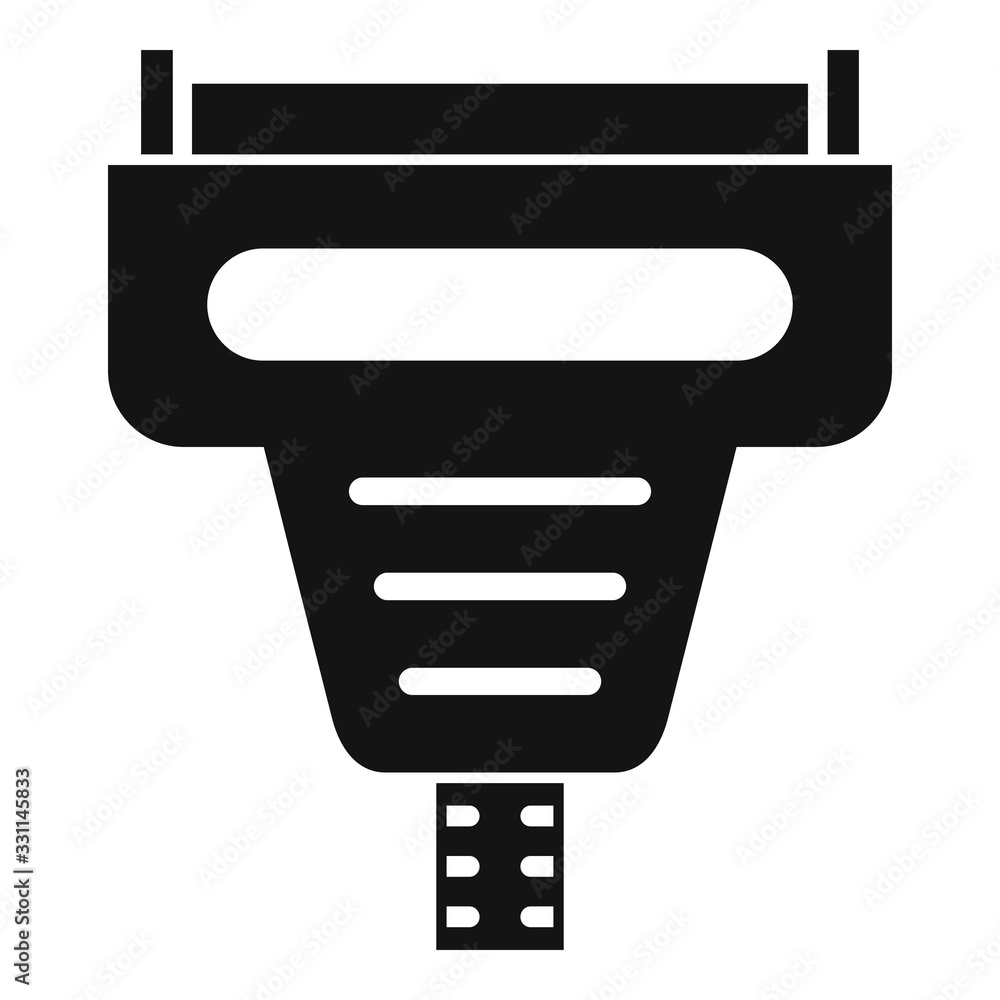 Poster adapter connector icon. simple illustration of adapter connector vector icon for web design isolated