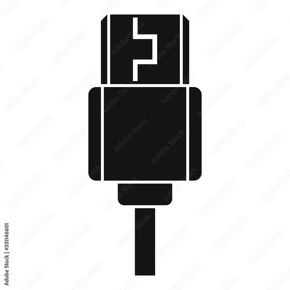Poster type c cable icon. simple illustration of type c cable vector icon for web design isolated on white 