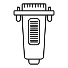 Printer adapter icon. Outline printer adapter vector icon for web design isolated on white background