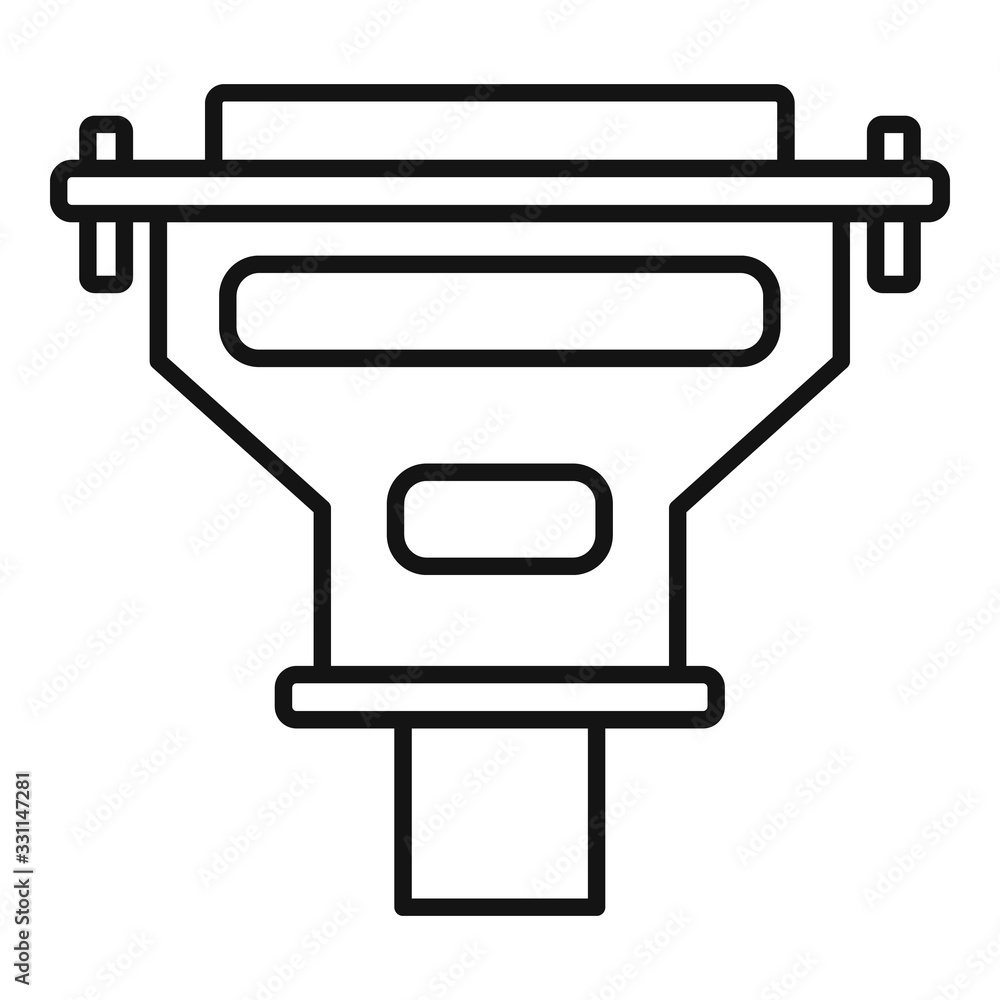 Poster universal adapter icon. outline universal adapter vector icon for web design isolated on white backg