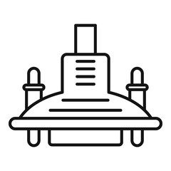 Electrical adapter icon. Outline electrical adapter vector icon for web design isolated on white background