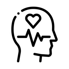 Effect on Brain Icon Vector. Outline Effect on Brain Sign. Isolated Contour Symbol Illustration