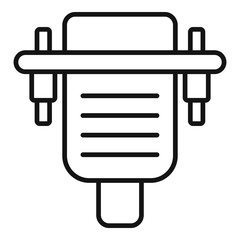 Old computer adapter icon. Outline old computer adapter vector icon for web design isolated on white background