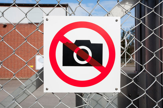 No Photos Sign