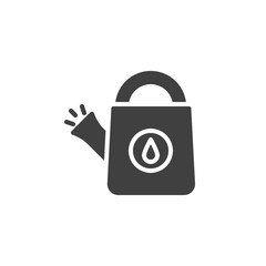 Watering can vector icon. filled flat sign for mobile concept and web design. Garden watering can glyph icon. Symbol, logo illustration. Vector graphics