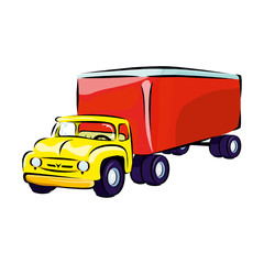 Truck vector illustration isolated on a white in EPS10