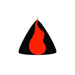 Fototapeta premium Flame logo. Fire logo design graphic isolated on white background