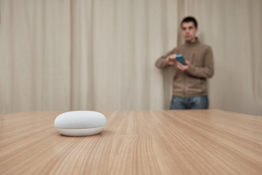  man sending things to ok google